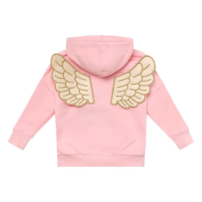 Rock Your Baby Fairy Wing Baby Hoodie in pink