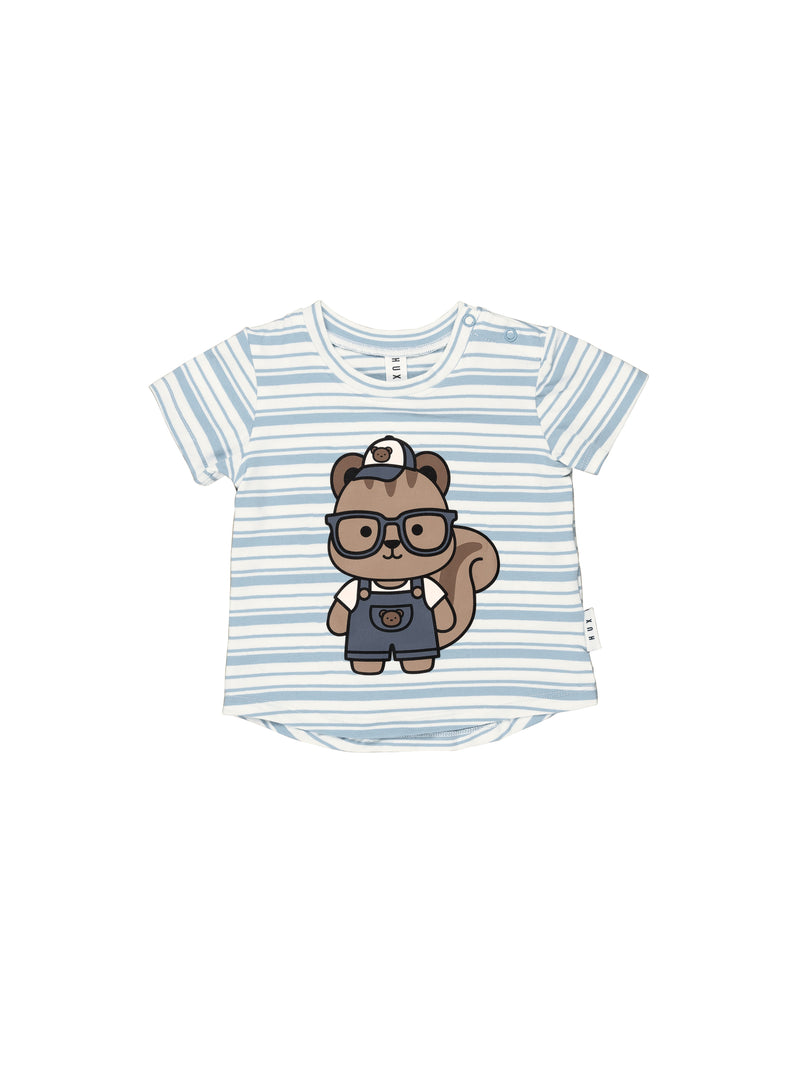Huxbaby chippy t-shirt dusty blue in blue