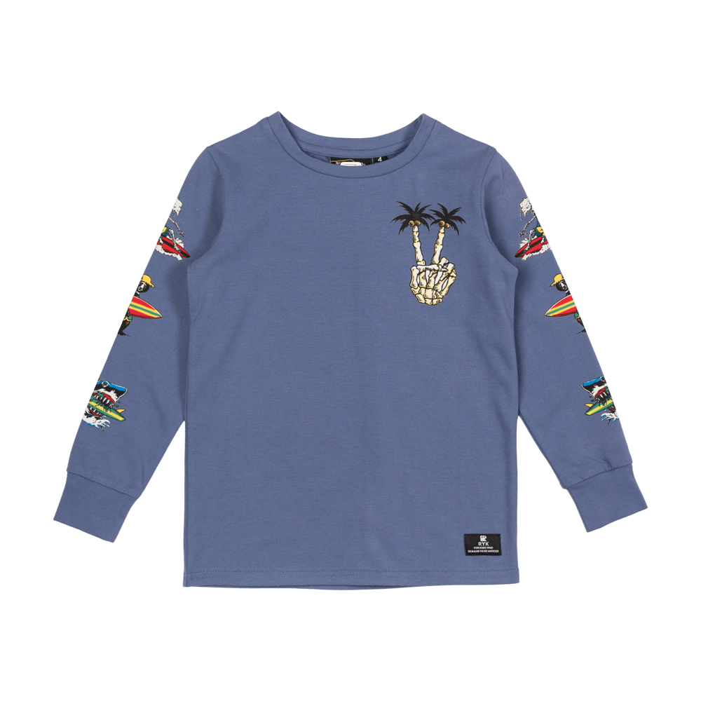 Rock your baby surf T-shirt in blue