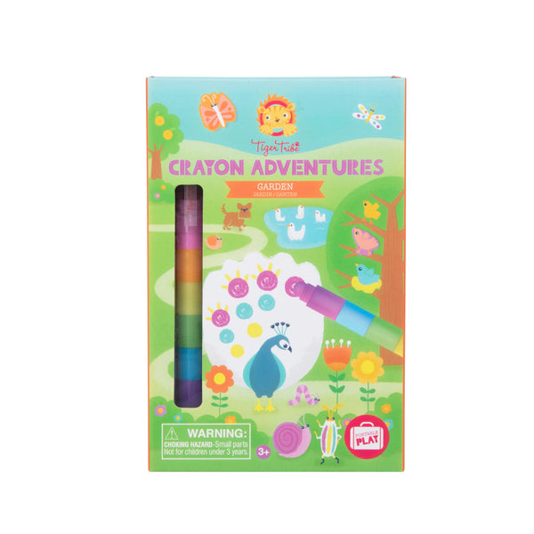 Tiger tribe crayon adventure Garden in multi colour print