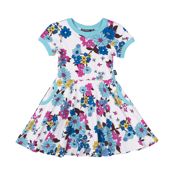 Rock Your Baby Winifred waisted dress in blue