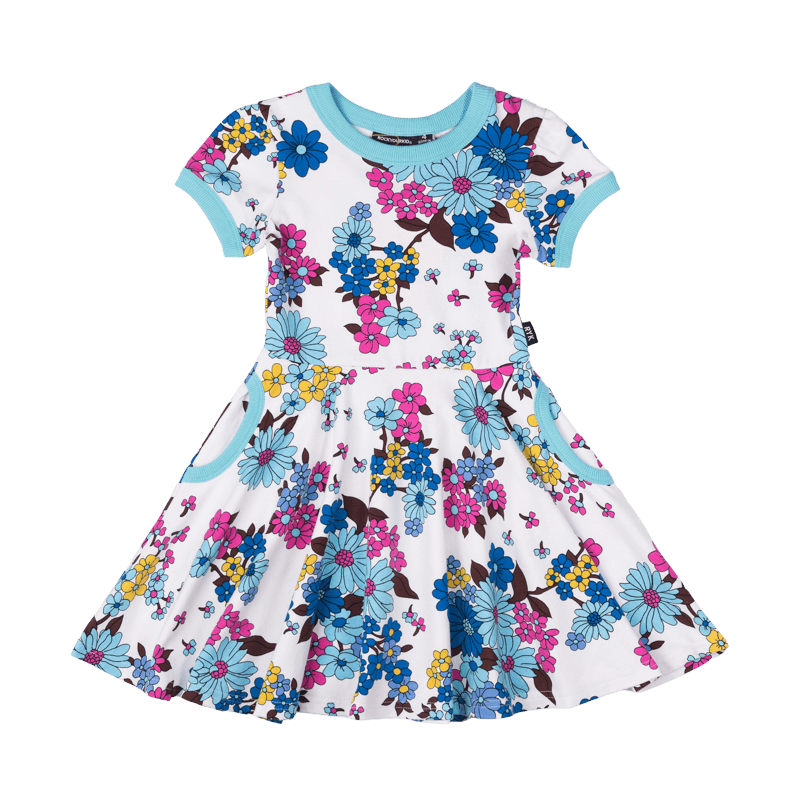 Rock Your Baby Winifred waisted dress in blue