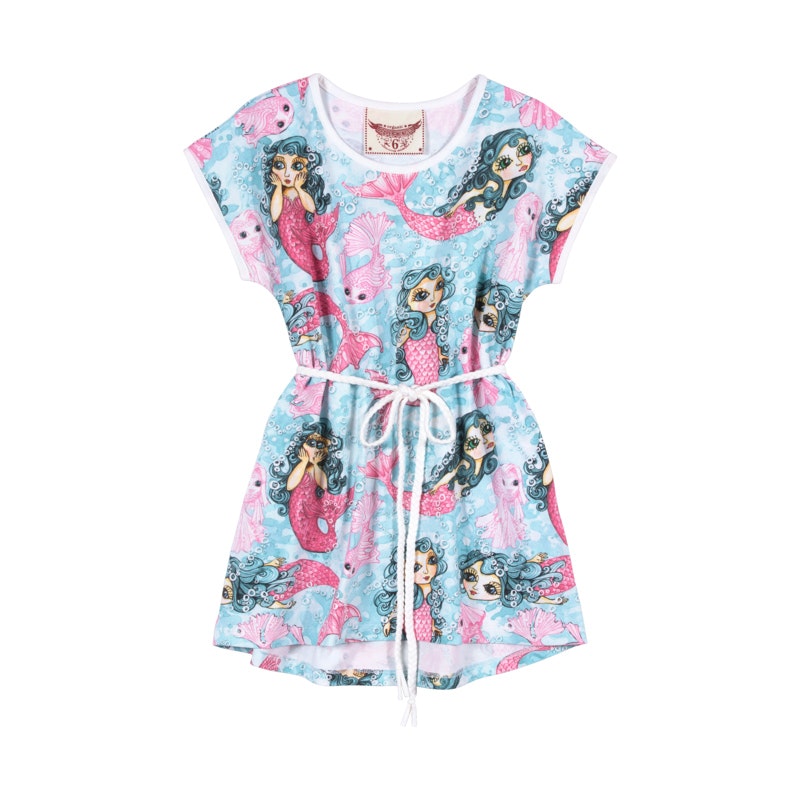 t-shirt-dress-mermaids-reboot-in-multi colour print