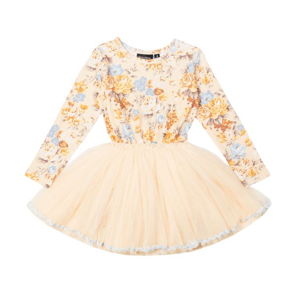 Rock your baby autumnal LS circus dress in multicolour
