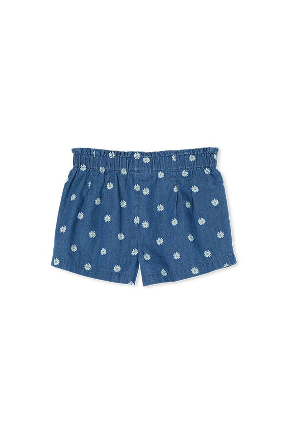 Milky daisy shorts in blue