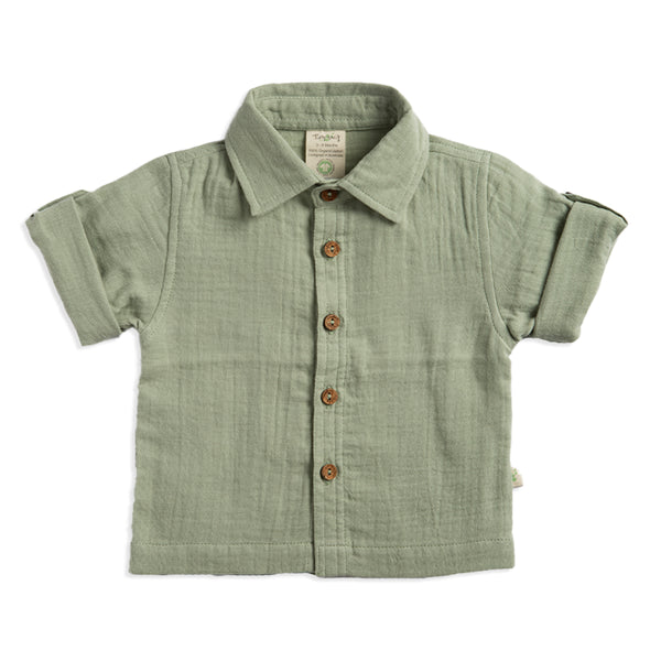 Tiny Twig Cambria shirt sage crinkle in green
