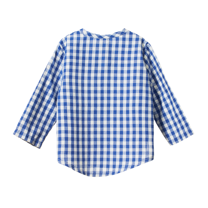 Nature Baby Caravan Shirt in Isle Blue Check
