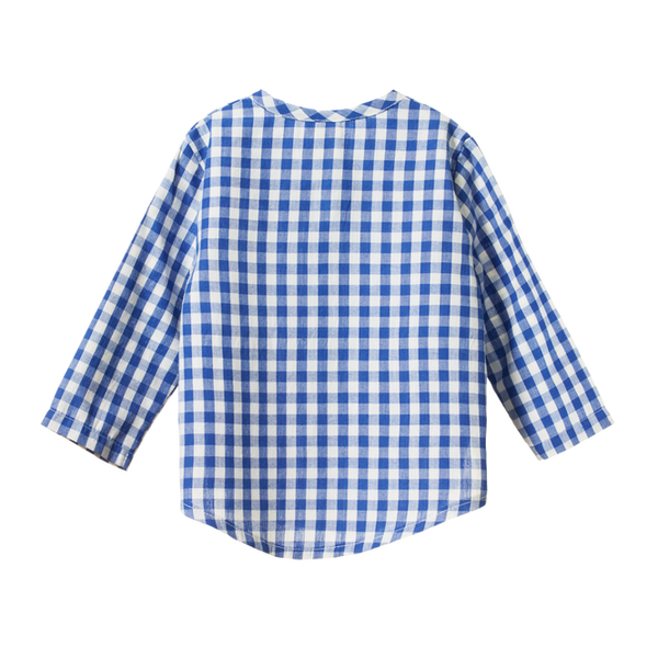 Nature Baby Caravan Shirt in Isle Blue Check