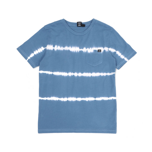 Alphabet Soup Go To Pocket Tie Dye Tee Sky in Blue