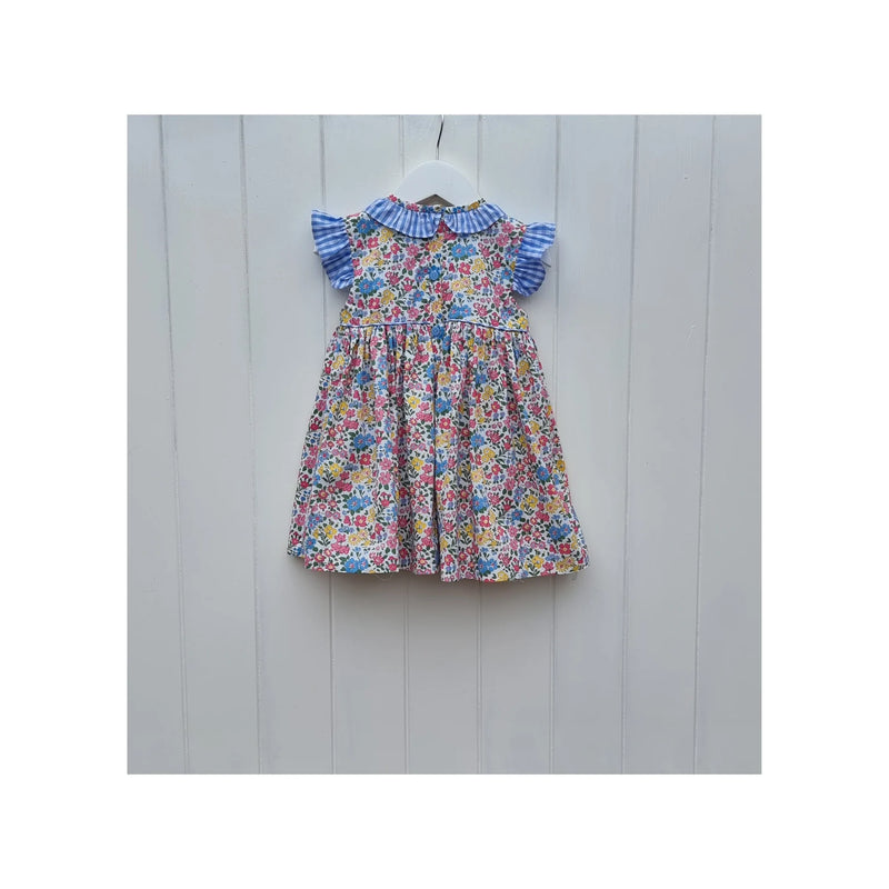 Smox Rox Maggie  dress in white and blue floral