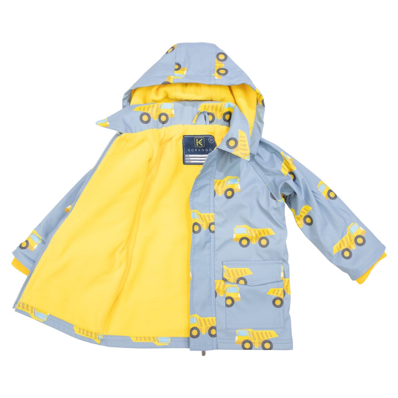 Korango truck raincoat polar fleece lined in light blue