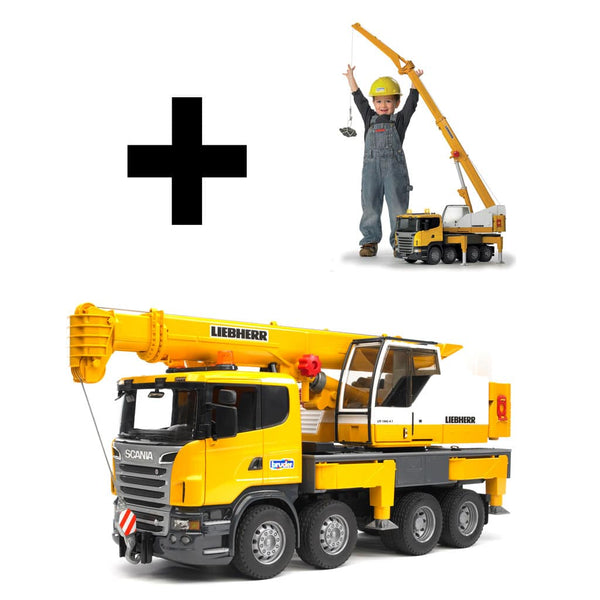 Bruder Scania super 560r-series liebherr crane truck BRI:16