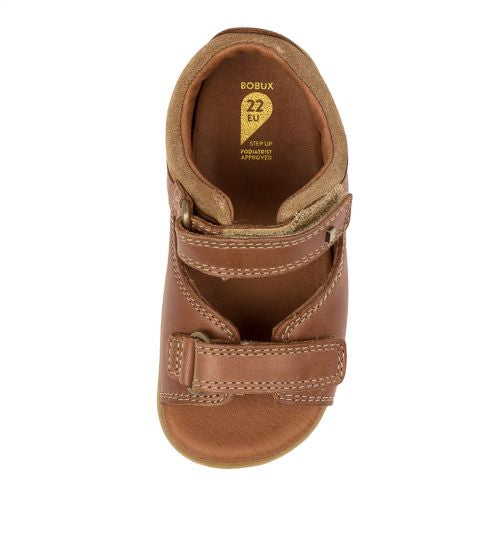 Bobux Step up Driftwood Sandal - Caramel in brown