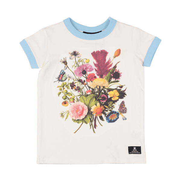 Rock Your Baby Flutter flowers t-shirt in white
