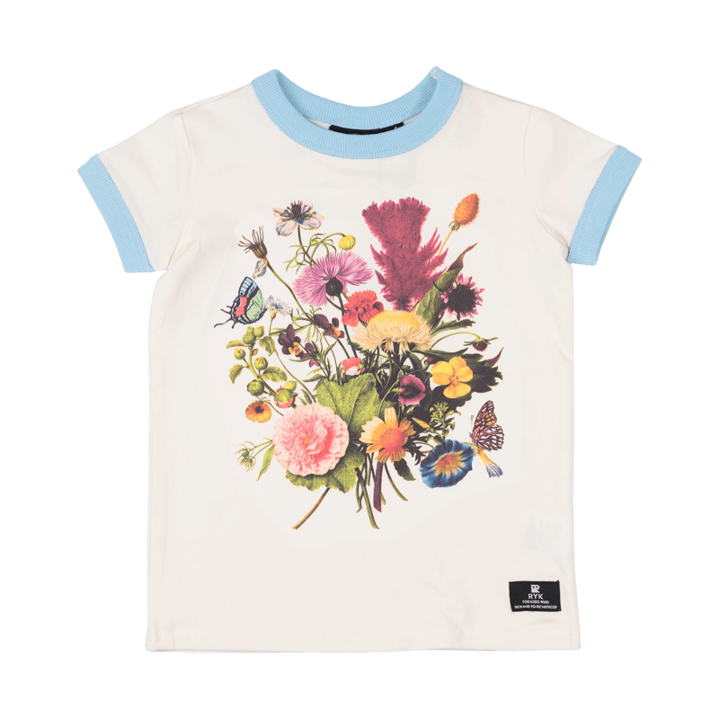 Rock Your Baby Flutter flowers t-shirt in white
