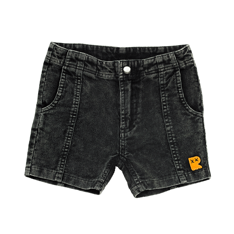 Rock Your Baby Washed Black Corduroy Shorts Washed Black