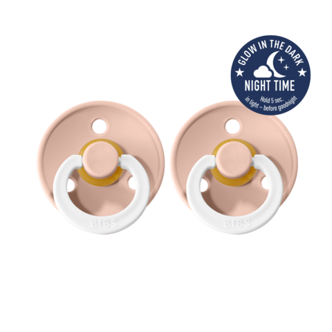 Bibs Dummies Night Glow 2 Pk Blush in Pink