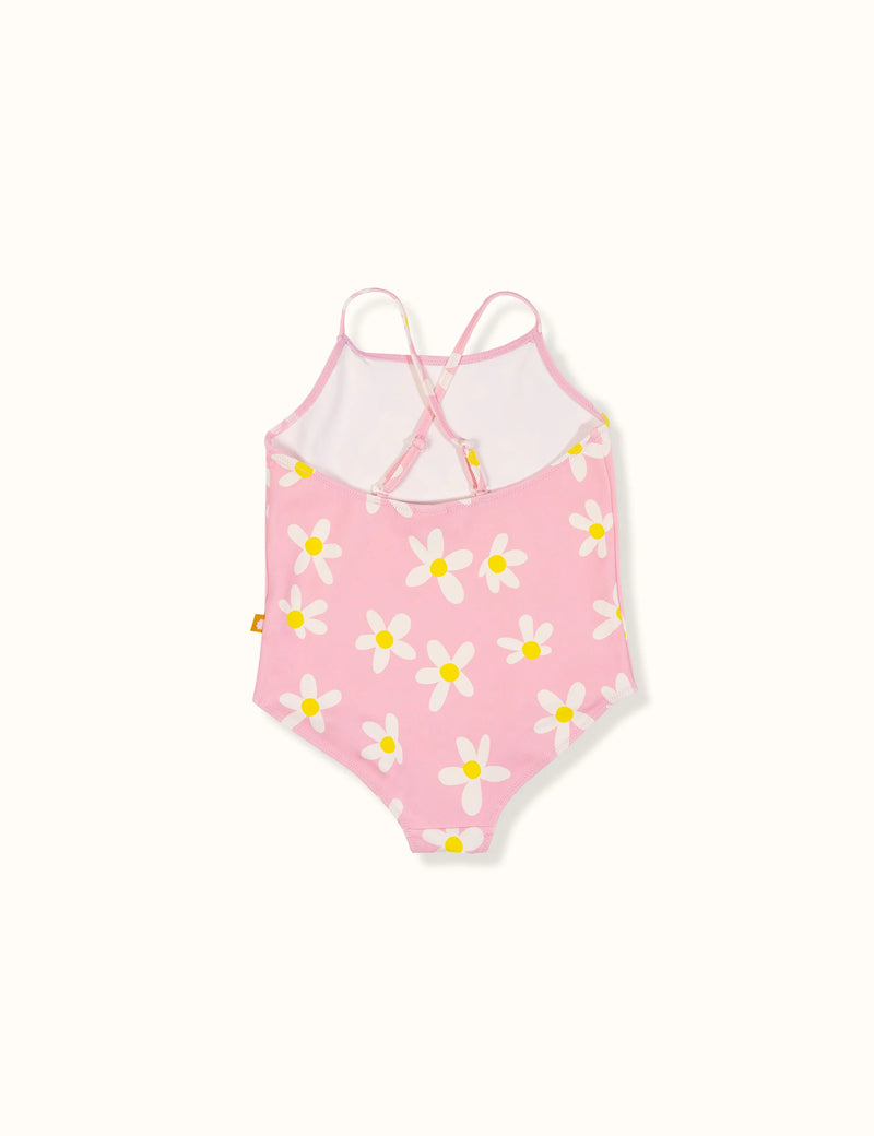 Goldie + Ace pink Daisy cross back bathers