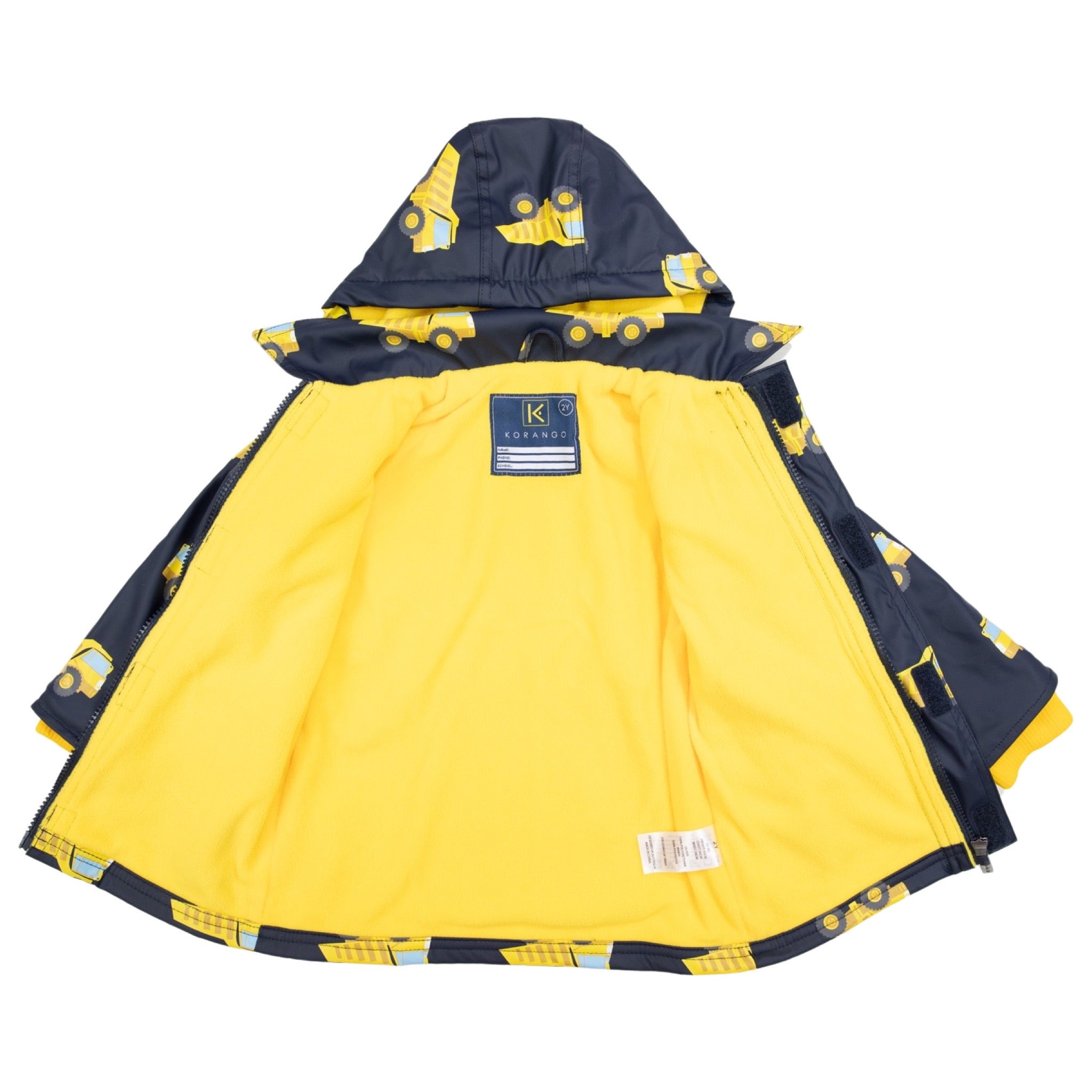 Korango truck raincoat polar fleece lined in navy blue
