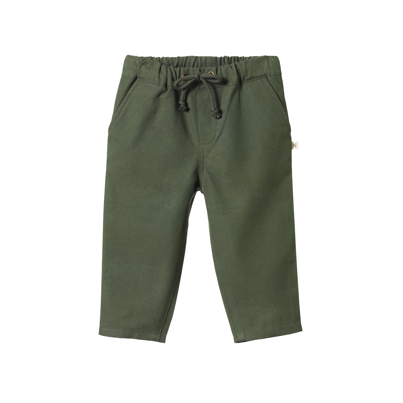 Nature baby sailor pants canvas thyme in green