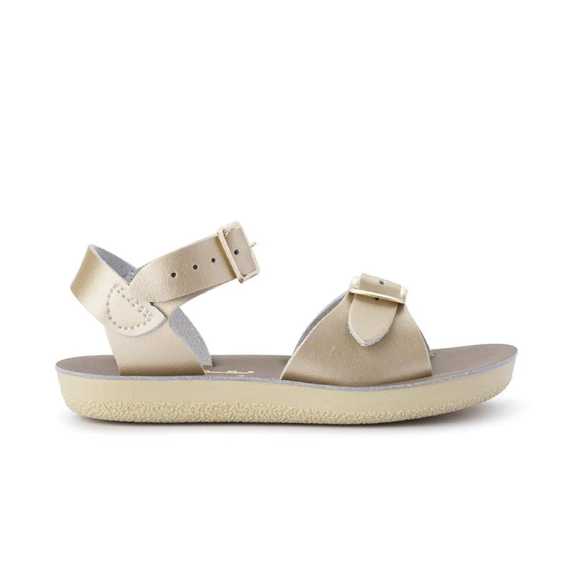 Saltwater sandals surfer in gold