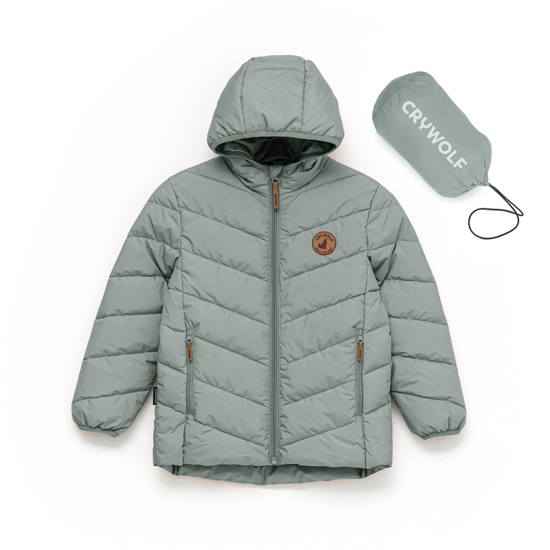 Crywolf Eco Puffer Jacket Moss in Green