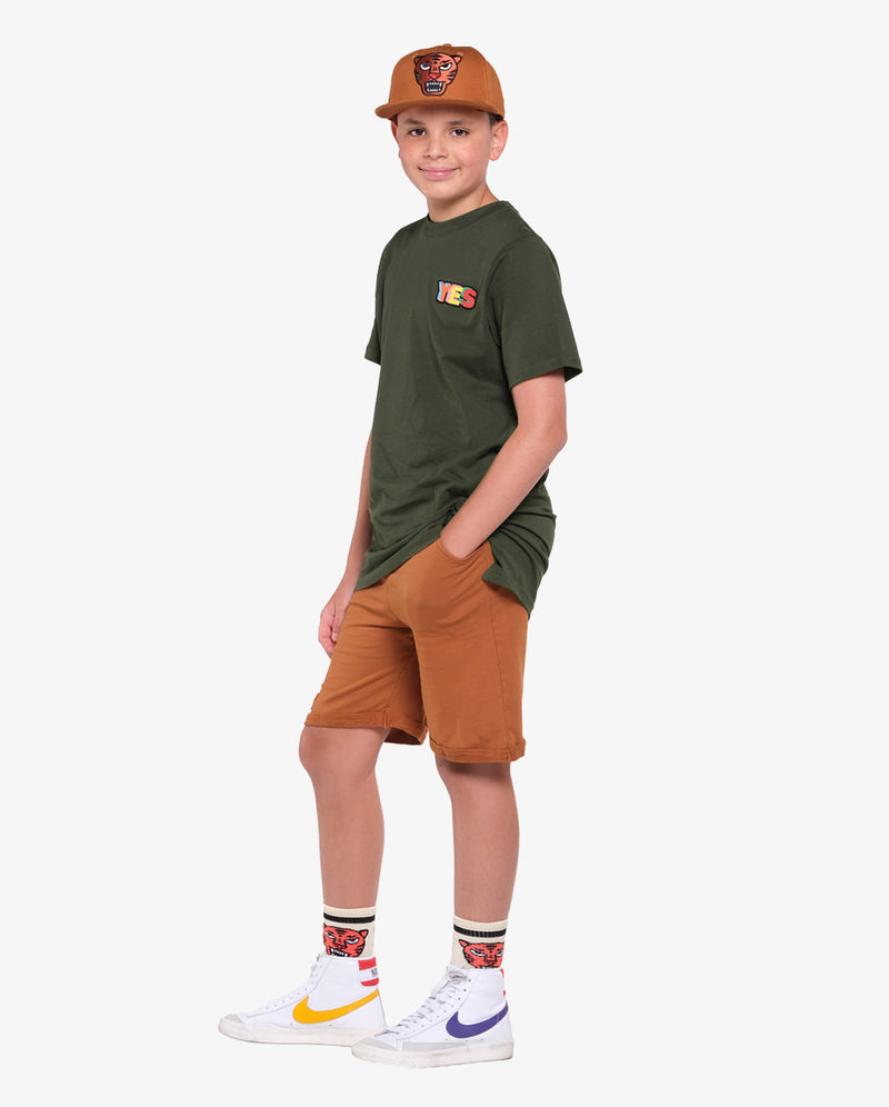 Band of Boys Yes Tee Army Green in Green