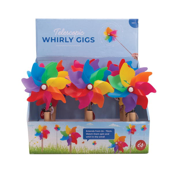 Telescopic whirly gigs in assorted colours