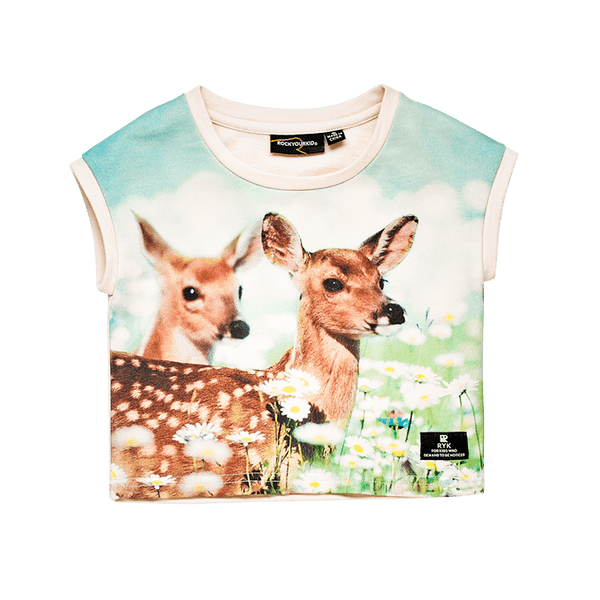 Rock Your Baby Dearest Midriff t-shirt in cream