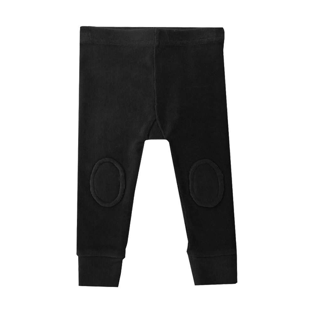 Rock Your Baby - Baby Knee Patch Tights Corduroy in Black