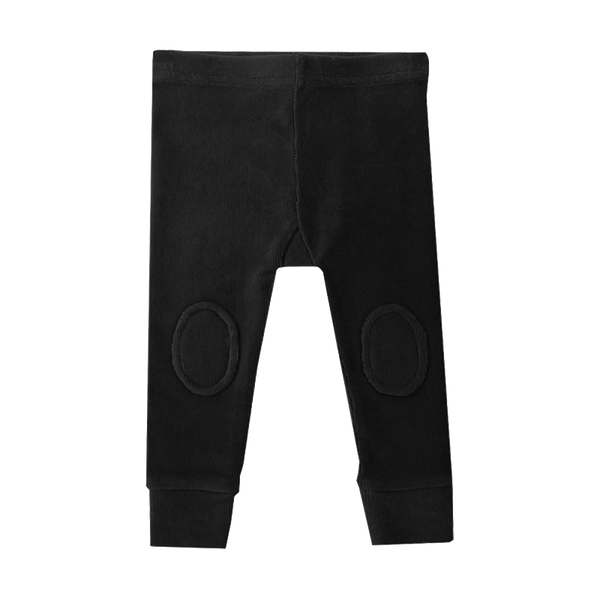 Rock Your Baby - Baby Knee Patch Tights Corduroy in Black