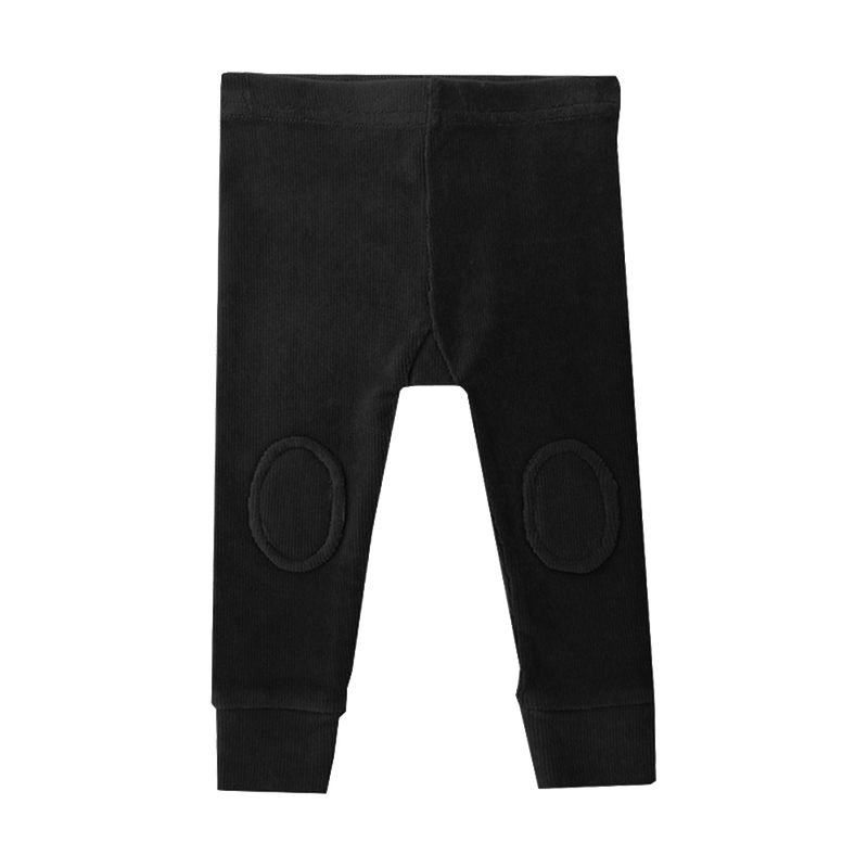 Rock Your Baby - Baby Knee Patch Tights Corduroy in Black