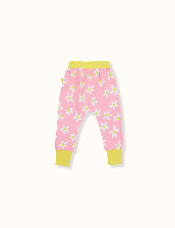 Goldie & Ace Dahlia Daisy Terry Sweatpants Pink Multi in Pink