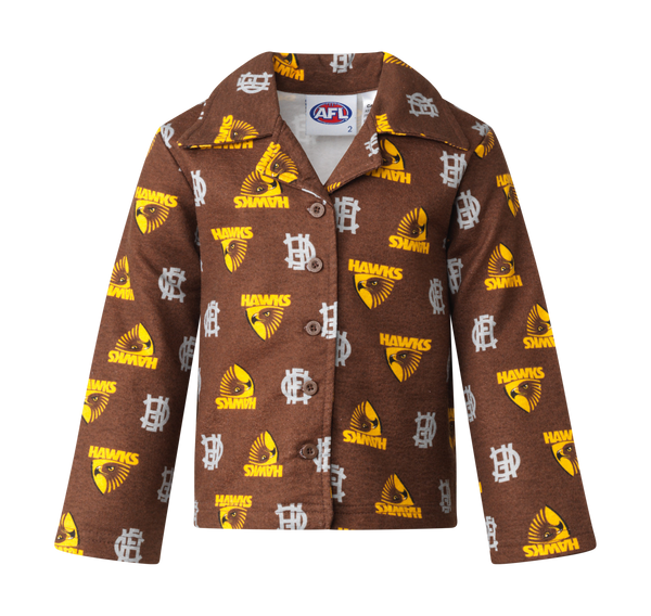 Hawthorn Hawks Official AFL Flannelette Toddler Sleepwear