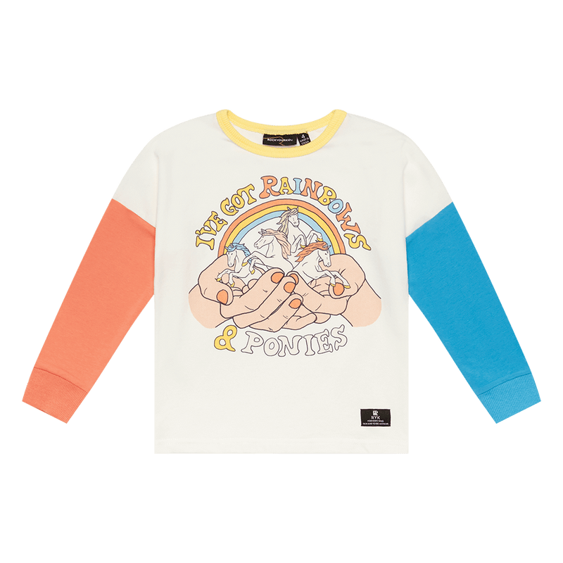 Rock Your Baby Rainbows and Ponies T-Shirt in multi colour