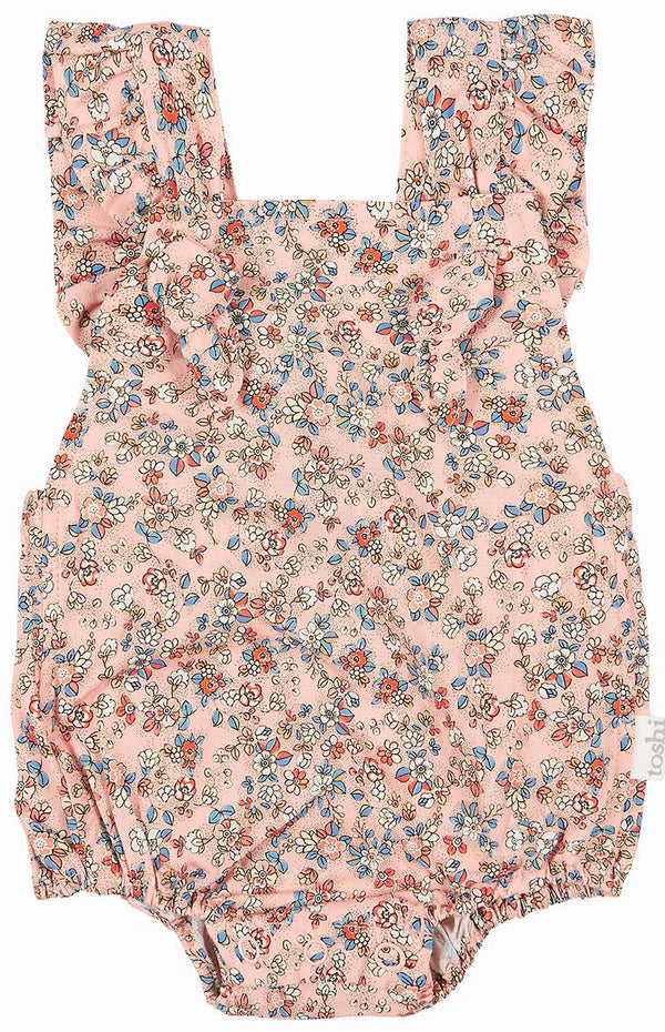 Toshi baby romper libby blush in pink