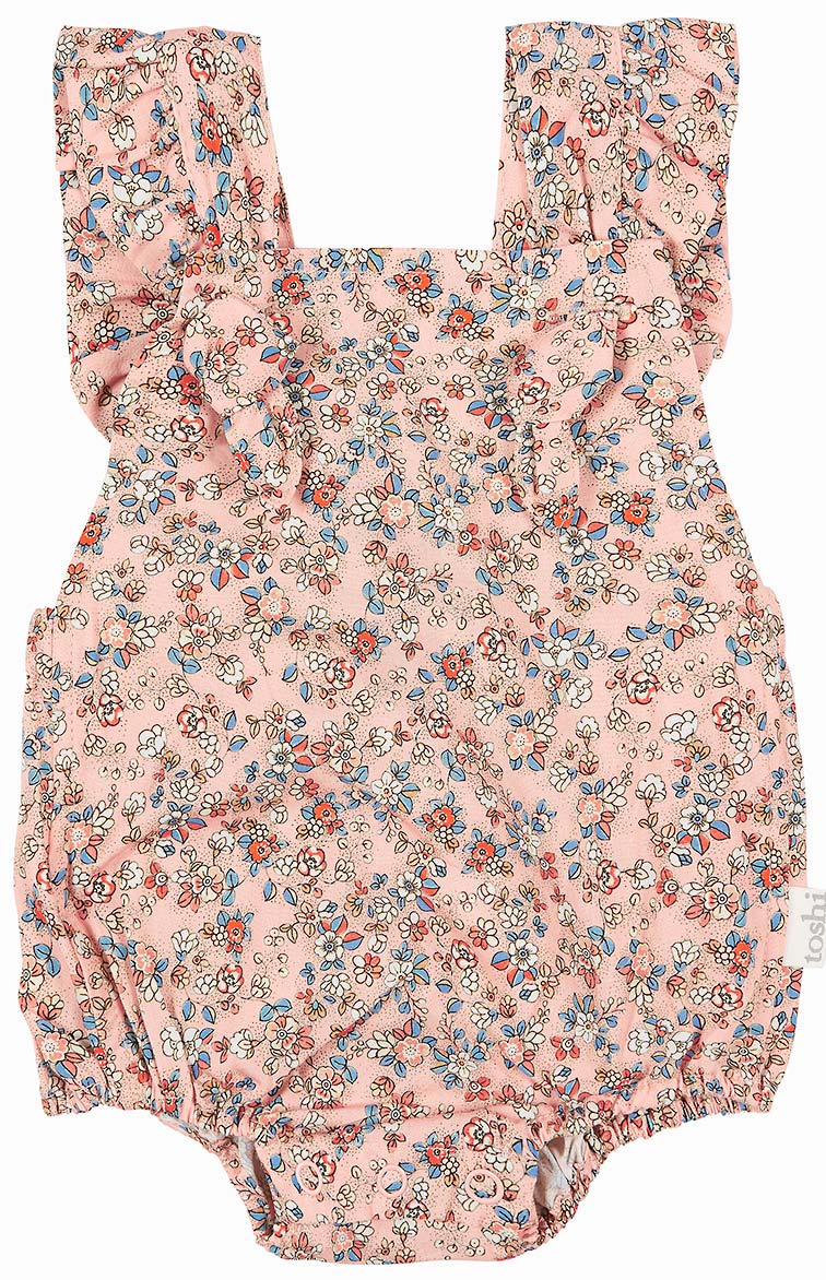 Toshi baby romper libby blush in pink