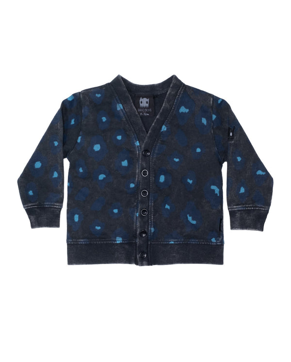 band of boys organic cotton baby leopard print cardigan AW20-BCARD-02