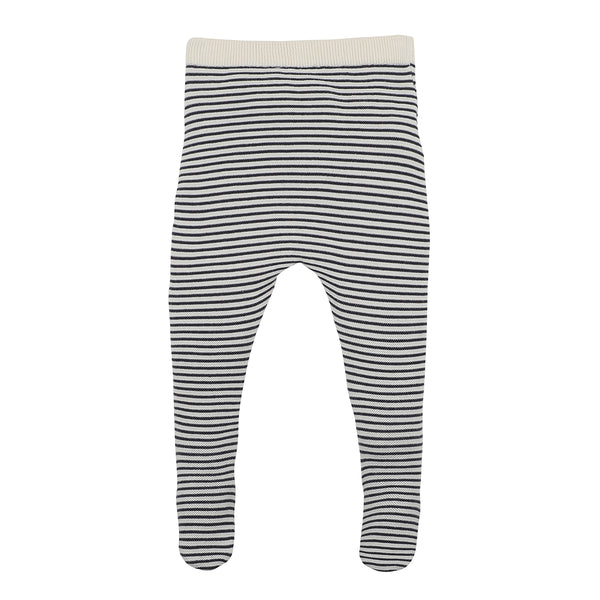 Bebe Levi stripe leggings in navy