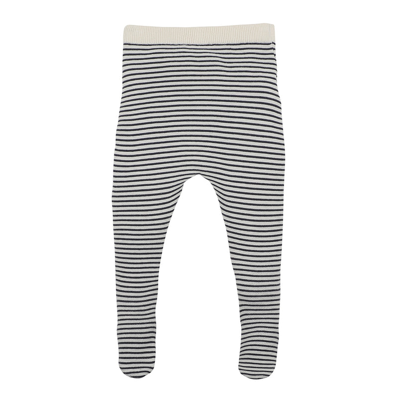 Bebe Levi stripe leggings in navy