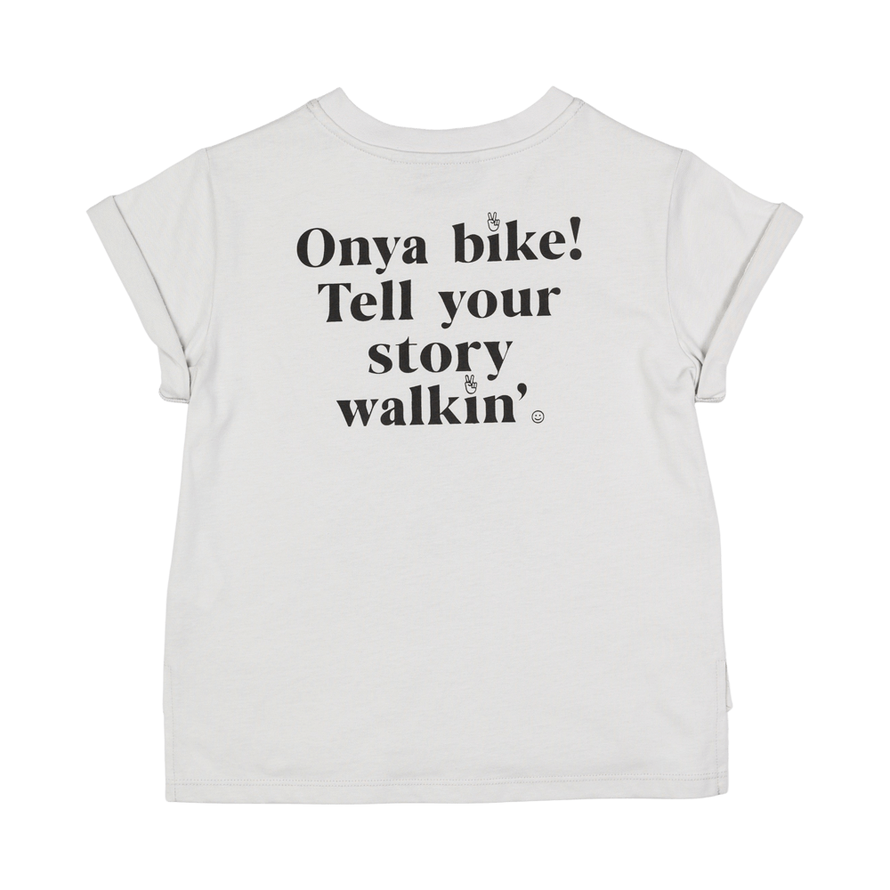 Rock your baby onya bike boxy fit t-shirt in cream