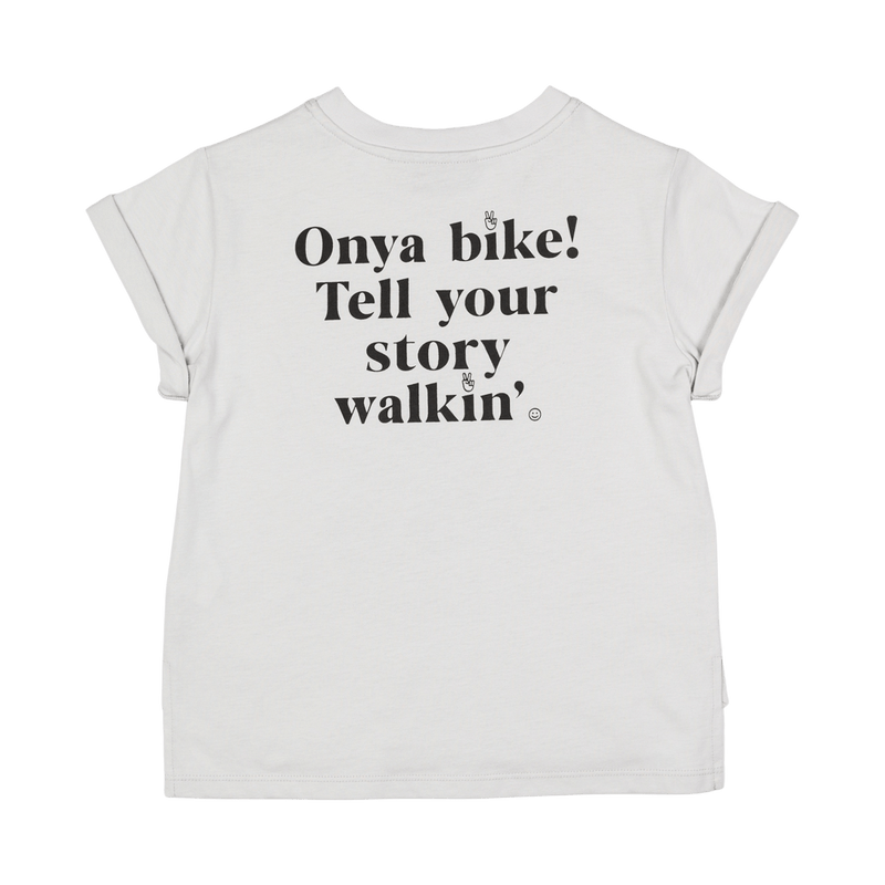 Rock your baby onya bike boxy fit t-shirt in cream