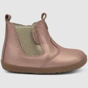 Bobux Step Up Jodhpur Boot Rose Gold  in pink