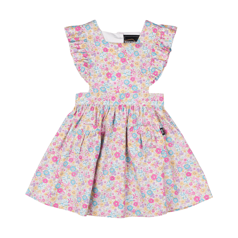 Rock Your Baby Cream garden floral waisted dress in cream
