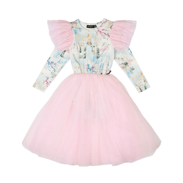 Rock Your Baby Fairy Tales Long Sleeve Flounce Dress in Multi