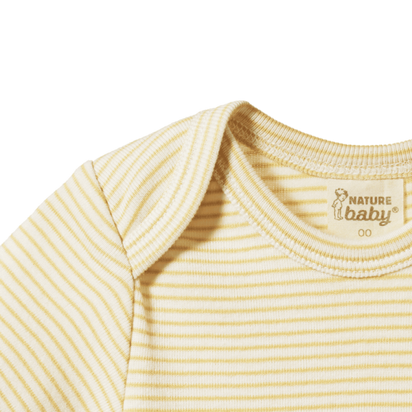 Nature Baby Bodysuit sand pinstripe