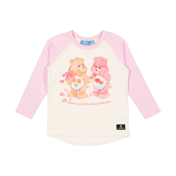 Rock Your Baby Care Bears love from me T-Shirt cream and pink