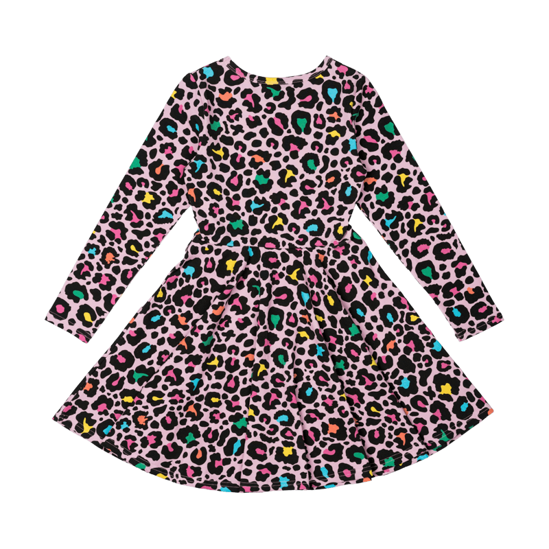 Rock Your Baby Blondie Long Sleeve Waisted Dress in Multi