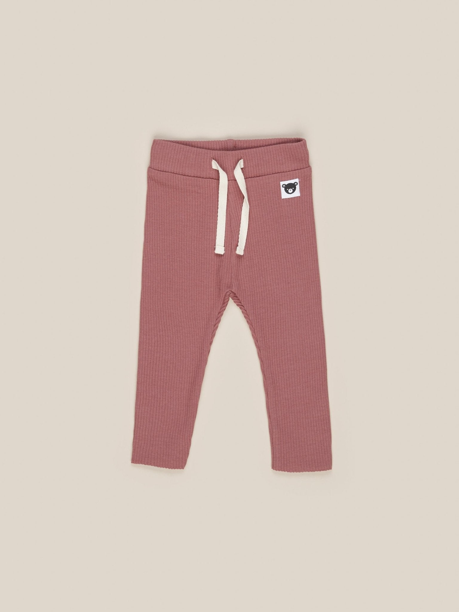 Huxbaby Rib leggings plum in pink