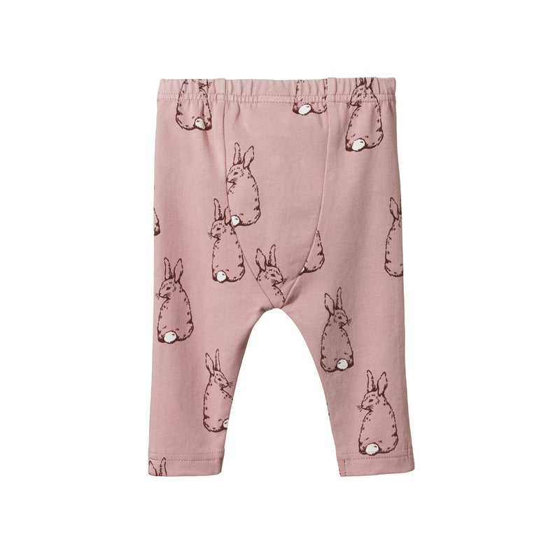 Nature Baby Bunny Tales leggings in wood rose pink